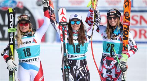 Ski Alpin Weirather Sieg Im Super G In St Moritz Hütter Dritte