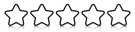 Ilustración De En Blanco Y Negro Cinco Estrellas Calificación De Icono