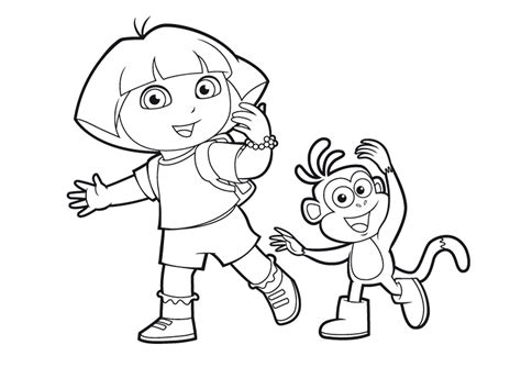 Venez découvrir tous nos coloriages sur dessin.tv! Coloriages Dora à imprimer - BackUpYourBrain