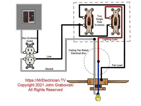 Wiring Diagram Ceiling Fan Light Two Switches Circuit Diagram