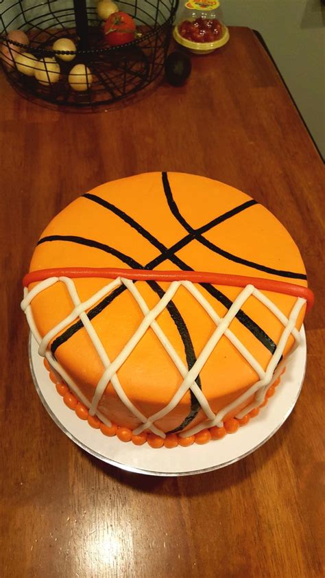 Basketball Cake Fondant Basketball Cake Sports Birthday Cakes Basketball Birthday Cake