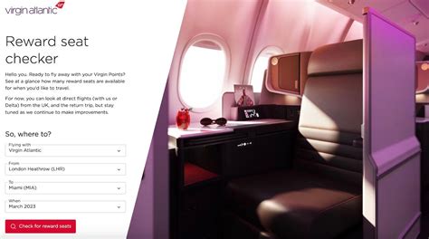 Virgin Atlantics Brilliant New Reward Seat Checker One Mile At A Time
