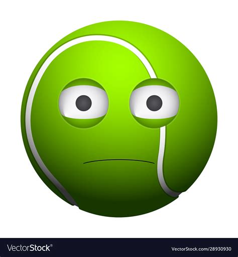 Isolated Emoji Tennis Ball Royalty Free Vector Image