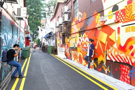 Singapore Graffiti Near Haji Lane Editorial Stock Image Image Of