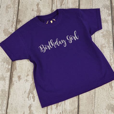 Birthday Girl Kids T Shirt In Many Colours By Rocket And Rose