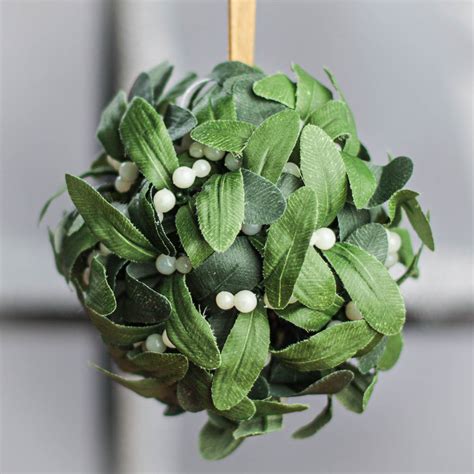 Hanging Artificial Mistletoe Kissing Ball Ornament Christmas And