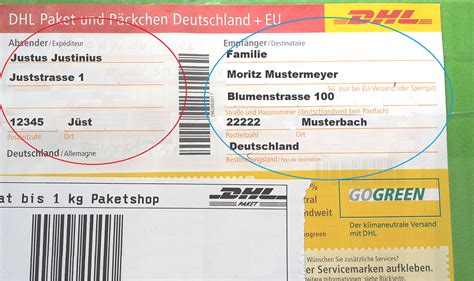 Wählen sie die versandart des gewünschten anbieters Briefe und Pakete richtig beschriften für Deutschland