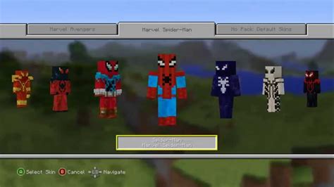 Minecraft Xbox 360 New Marvel Spider Man Skin Pack Youtube