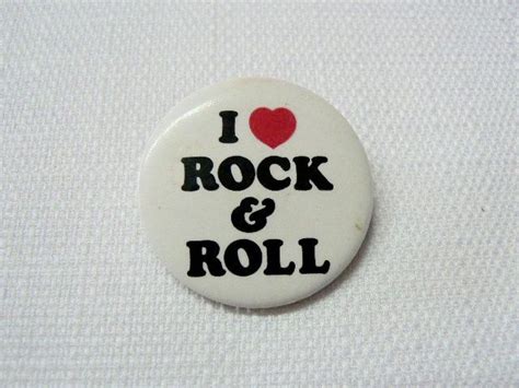 vintage 1980s i love heart rock and roll pin button etsy i love heart rock and roll etsy