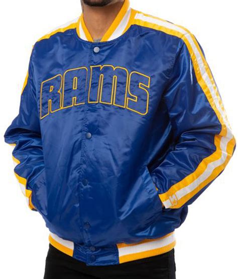 Los Angeles Rams Varsity Satin Jacket Jackets Creator