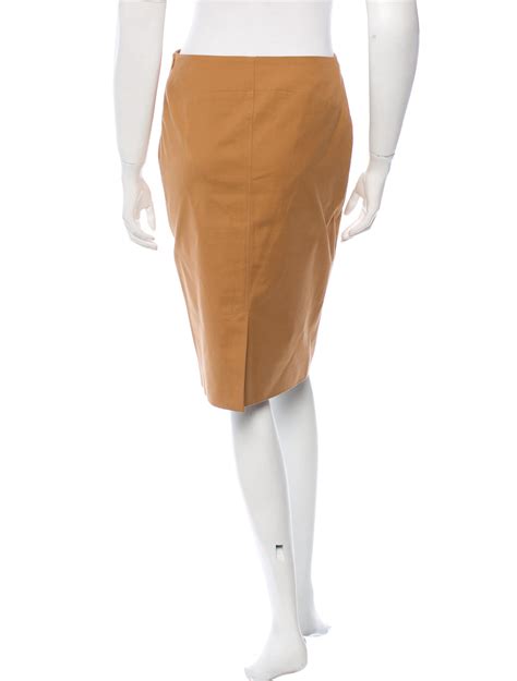 Piazza Sempione Tan Pencil Skirt Clothing PIA25464 The RealReal