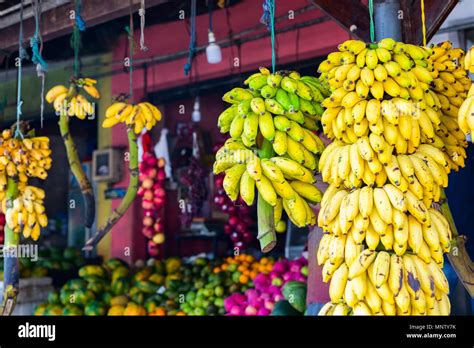 Market Stall With Bananas And Other Fruits Stock Photo Alamy