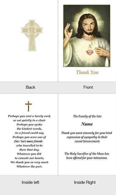Religious Funeral Thank You Cards Rafa