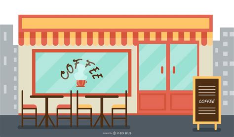 Coffee Shop Flat Illustration Vector Download