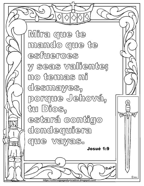 Coloring Pages for Kids by Mr. Adron: Free Joshua 1:9 print and color page. Have I Not Commanded