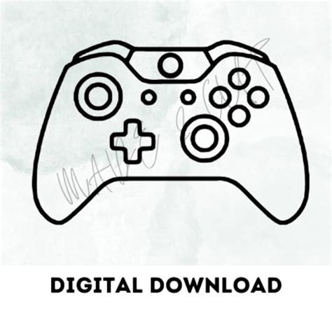 Xbox Controller Drawing Outline