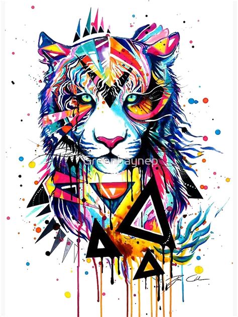 Tiger Wild Cat Animal Poster For Sale By Greenbaynep Redbubble