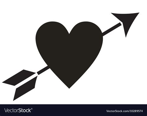 Love Heart Arrow Royalty Free Vector Image Vectorstock