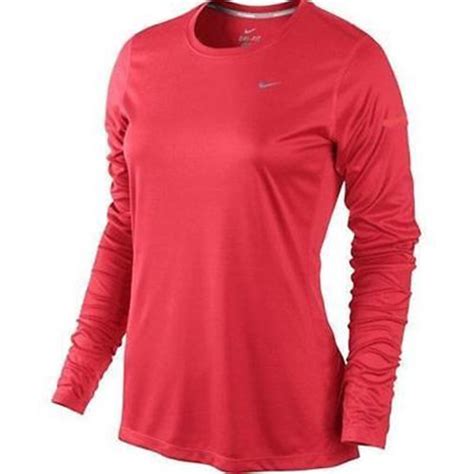 Nike Nike Running Miler Long Sleeve Shirt Womens Plus Size 1x Red