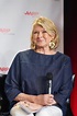 Martha Stewart Stacks Wine Glasses While Dining at a Restaurant in Photos
