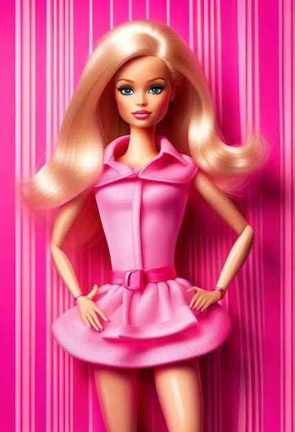 Premium Ai Image Generative Ai Doll With Blonde Hair Barbie Doll