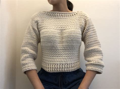 Free Pattern Cropped Textured Sweater Inspired By Butterick 7557
