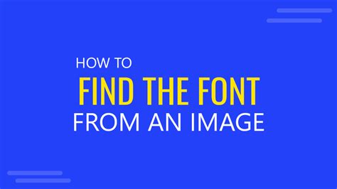 How To Find The Font Used In An Image