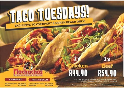 Find us on the play store: Join Mochachos for Taco Tuesday! - Durban Restaurants ...