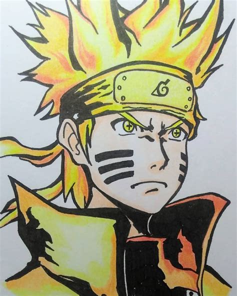 Naruto Drawing Kyuubi Mode Narutoow