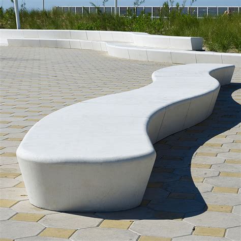 Curved Rectangle Concrete Bench Wausau Tile