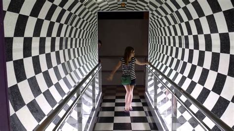 Walking Through An Optical Illusion Tunnel Optical Illusions
