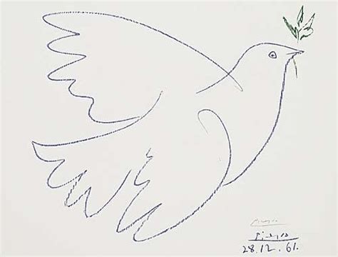 Pablo Picasso Dove Of Peace 1961 Mutualart