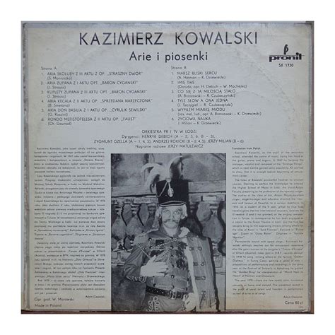 Start by marking kazimierz kowalski as want to. Kowalski Kazimierz - Arie i piosenki