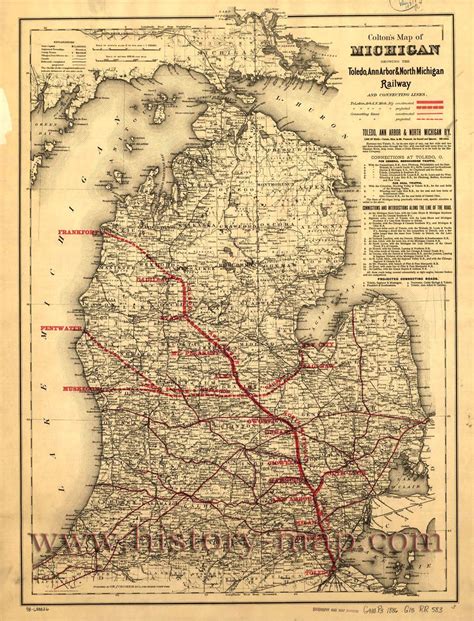 Michigan Railroad Map Map Of Michigan Michigan Old Maps