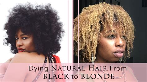 Natural Hair Tutorial How To Dye Natural Hair Blonde From