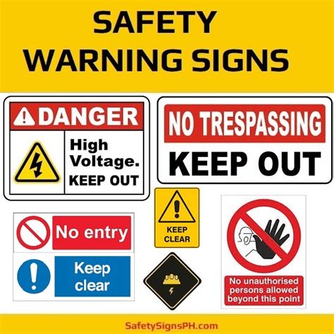 Safety Hazards Signs