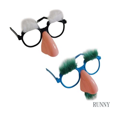 Runny Funny Disguise Glasses Novelty Clown Eyewear With Nose Halloween