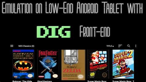 Dig Frontend For Android Emulation Youtube