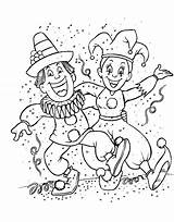 Carnival Coloring Funny sketch template