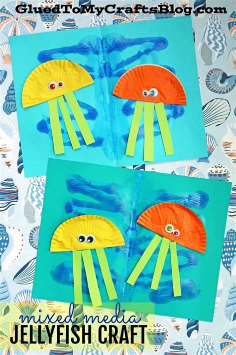 Cupcake Liner Jellyfish Craft Crafts Summer Crafts For Kids