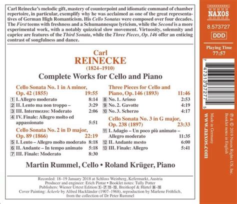 martin rummel roland kruger complete works for cello and piano cello sonatas