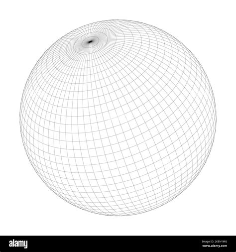 Planet Earth Globe Grid Of Meridians And Parallels Or Latitude And