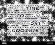 Poster Time to say goodbye Stock Photo - Alamy