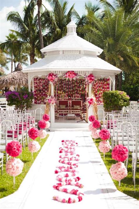 Outdoor Wedding Ceremony With Gazebo White Chiavari