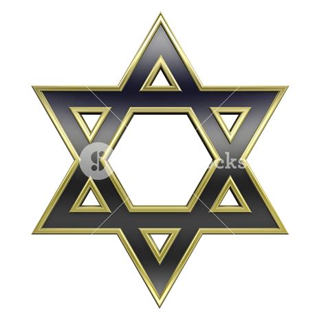 Black With Gold Frame Judaism Religious Symbol Star Of David Royalty