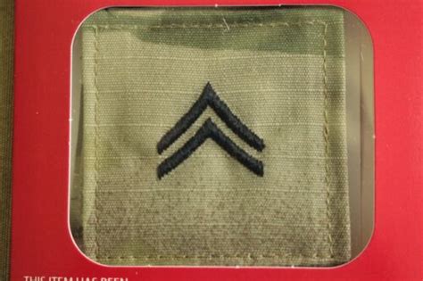 Us Army Gi Multicam Ocp E 4 Cpl Hook Back Camouflage Camo Uniform Rank