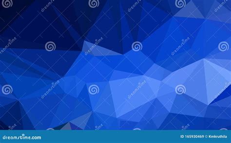 Abstract Cobalt Blue Low Poly Background Stock Vector Illustration Of