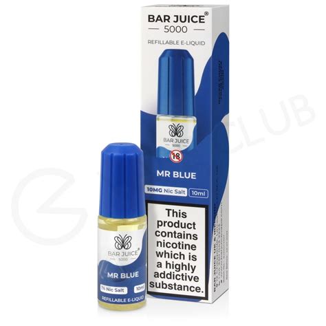 Mr Blue Nic Salt E Liquid By Bar Juice 5000