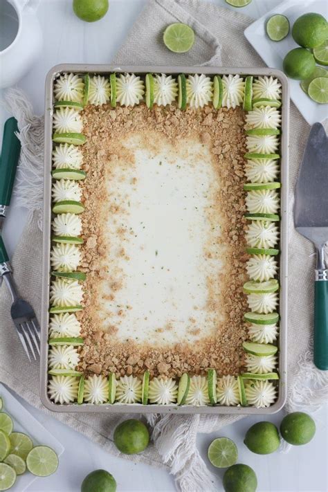 Key Lime Pie Sheet Cake With Graham Cracker Crust Baking With Blondie