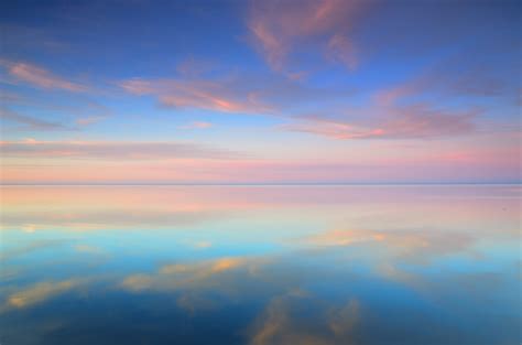 Beautiful Water Reflections Clouds And Colors Silent Awareness